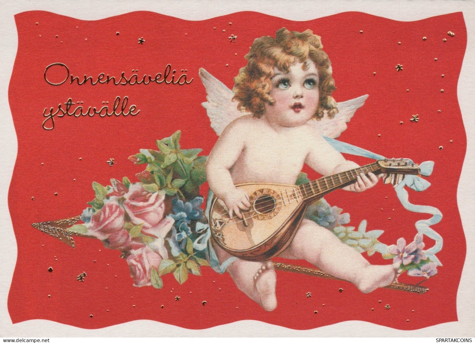 ANGEL CHRISTMAS Holidays Vintage Postcard CPSM #PAJ066.GB - Anges