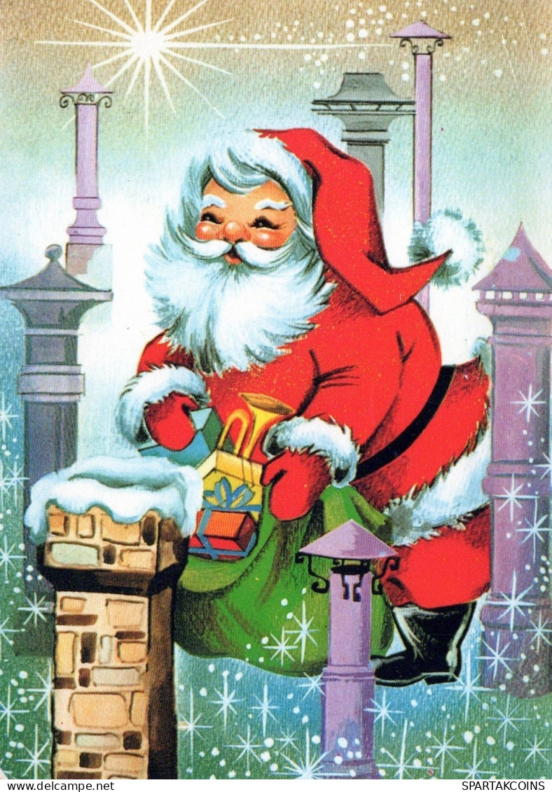 SANTA CLAUS CHRISTMAS Holidays Vintage Postcard CPSM #PAJ723.GB - Santa Claus