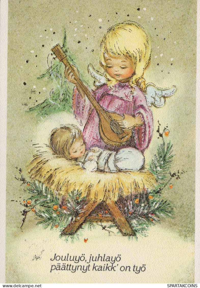 ANGEL CHRISTMAS Holidays Vintage Postcard CPSM #PAH747.GB - Anges