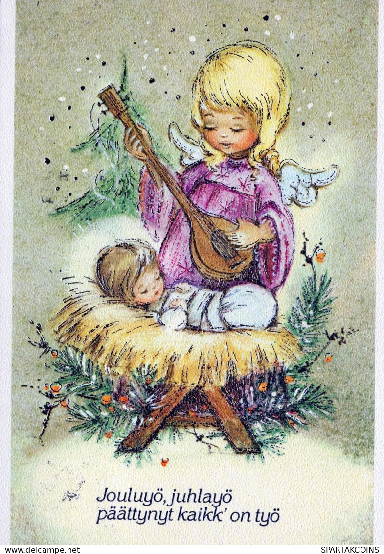 ANGEL CHRISTMAS Holidays Vintage Postcard CPSM #PAH747.GB - Engelen