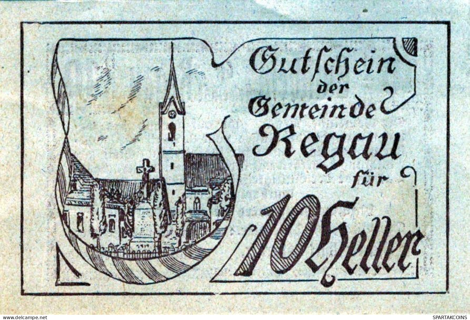 10 HELLER 1920 Stadt REGAU Oberösterreich Österreich UNC Österreich Notgeld Banknote #PH056 - [11] Emisiones Locales