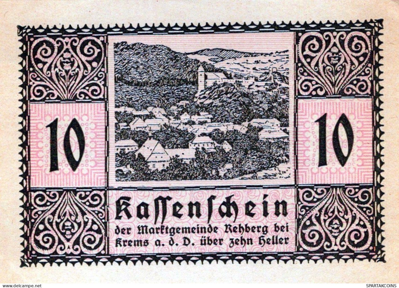 10 HELLER 1920 Stadt REHBERG BEI KREMS AN DER DONAU Österreich #PE569 - [11] Emisiones Locales