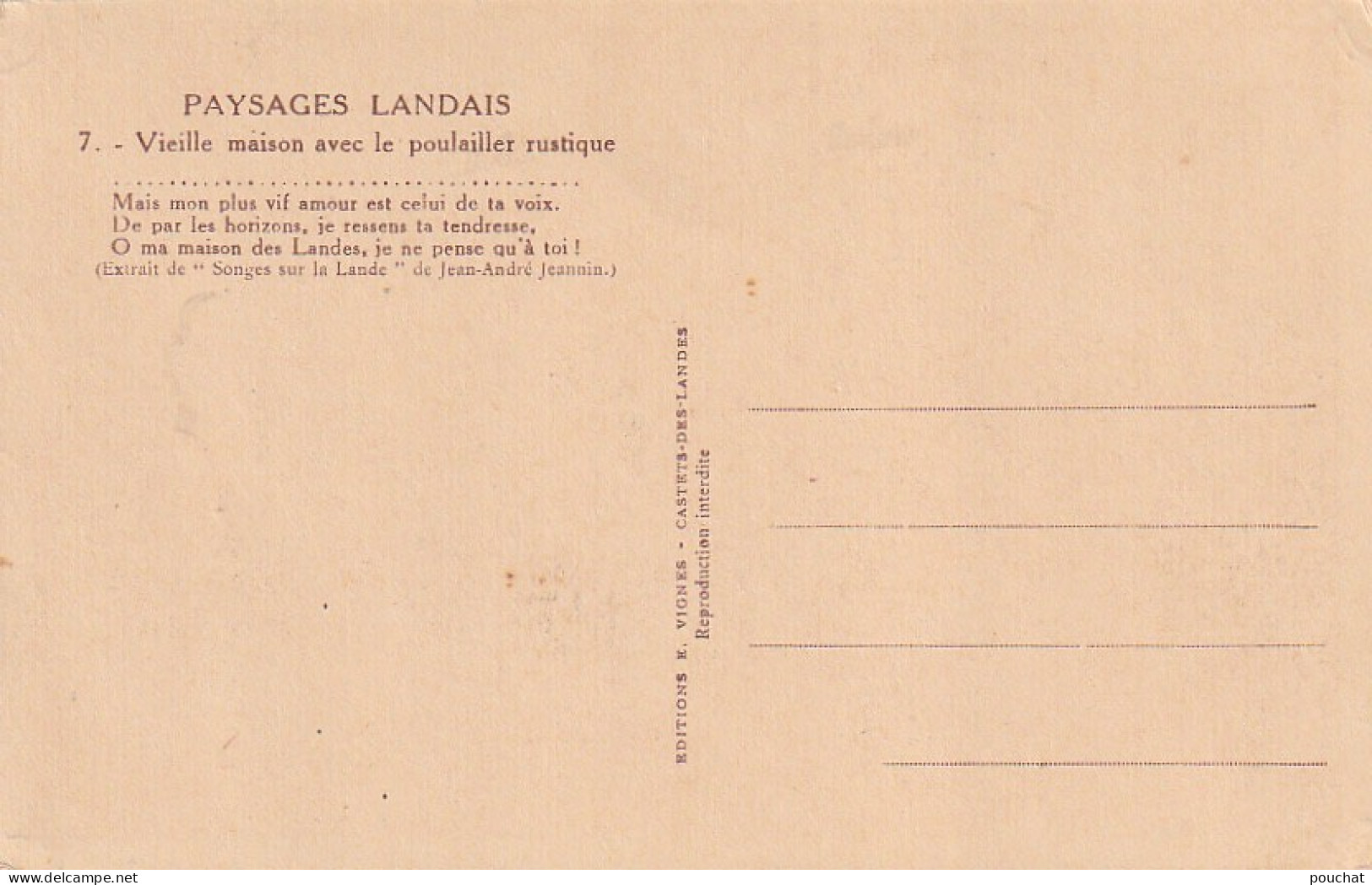 DE 23 -(40) PAYSAGES LANDAIS -  VIEILLE MAISON AVEC LE POULAILLER RUSTIQUE  - 2 SCANS - Europa