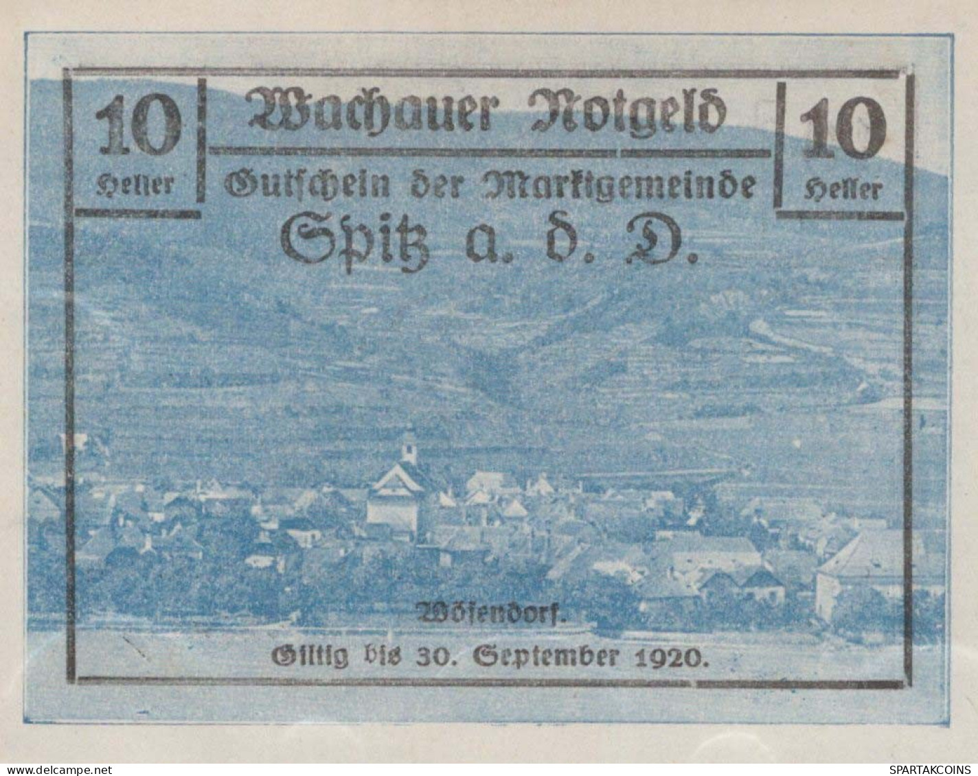 10 HELLER 1920 Stadt Österreich Notgeld Papiergeld Banknote #PE050 - [11] Local Banknote Issues