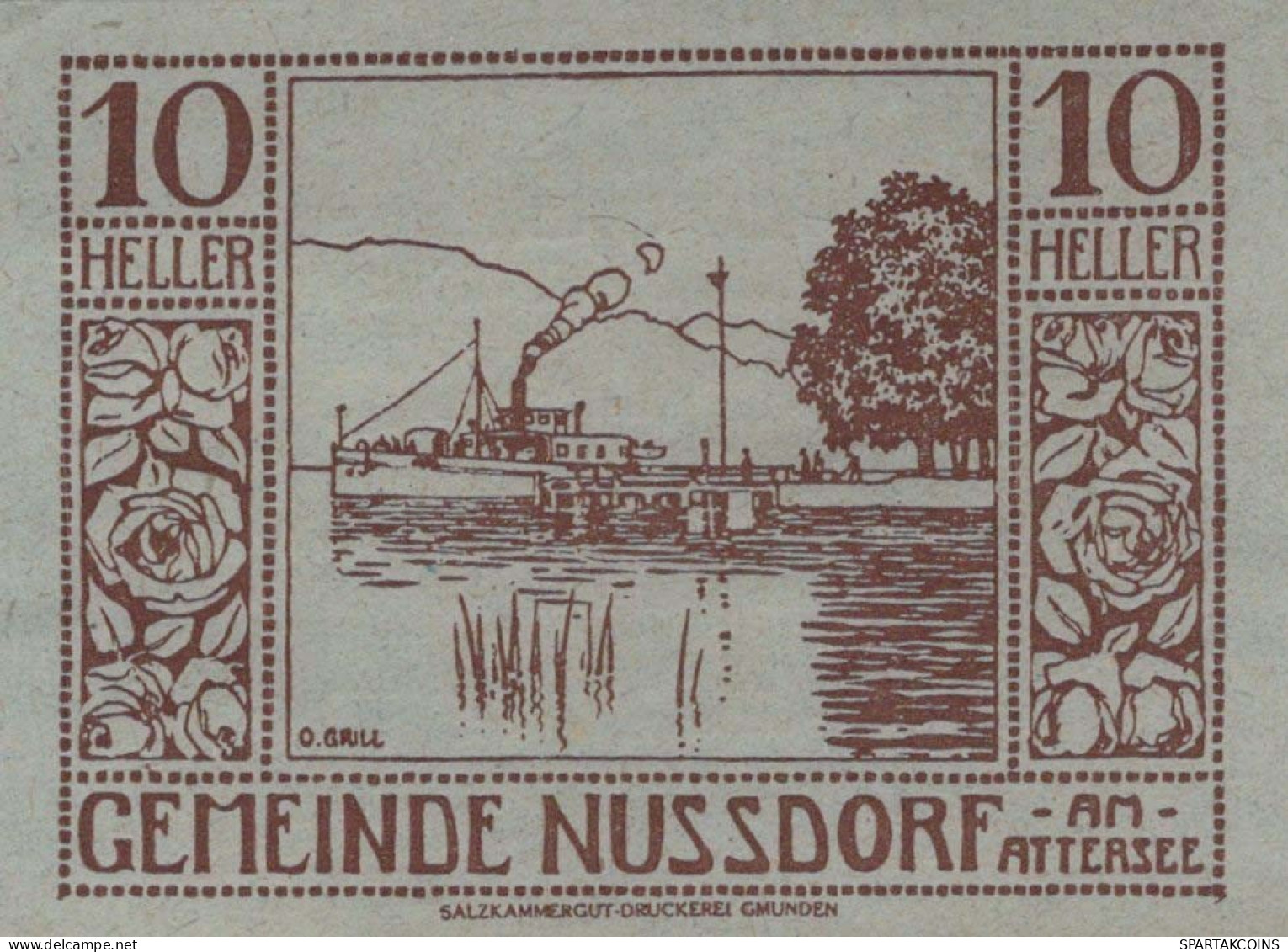 10 HELLER 1920 Stadt NUSSDORF AM ATTERSEE Oberösterreich Österreich Notgeld Papiergeld Banknote #PG958 - [11] Local Banknote Issues