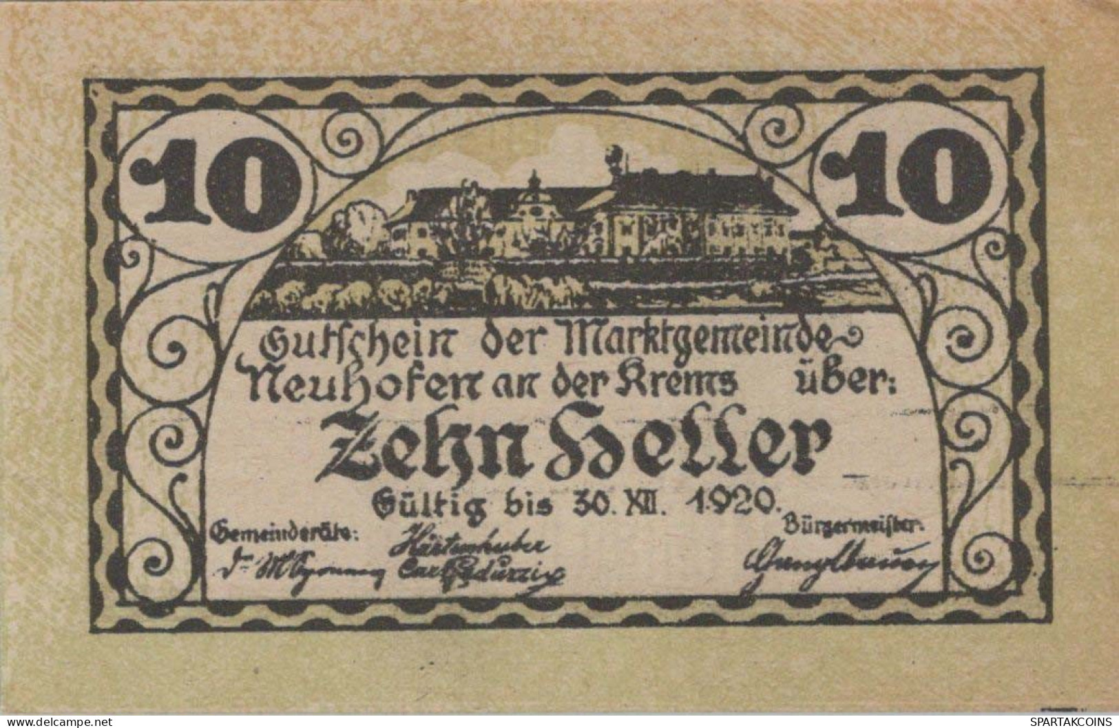 10 HELLER 1920 Stadt NEUHOFEN AN DER KREMS Oberösterreich Österreich UNC Österreich #PH474 - [11] Emissions Locales
