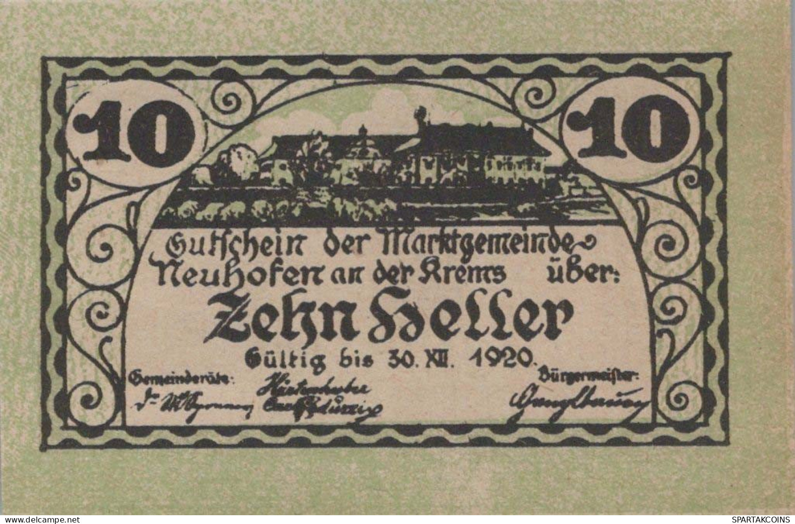 10 HELLER 1920 Stadt NEUHOFEN AN DER KREMS Oberösterreich Österreich #PE446 - [11] Emisiones Locales