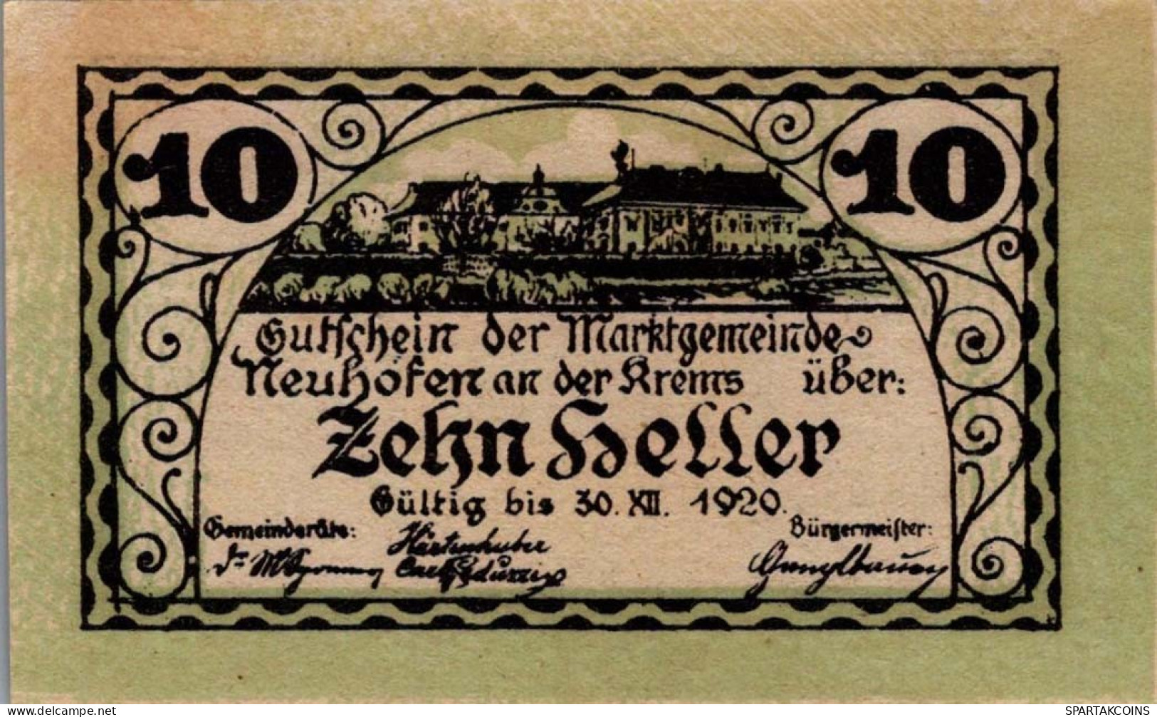 10 HELLER 1920 Stadt NEUHOFEN AN DER KREMS Oberösterreich Österreich #PE231 - [11] Emisiones Locales