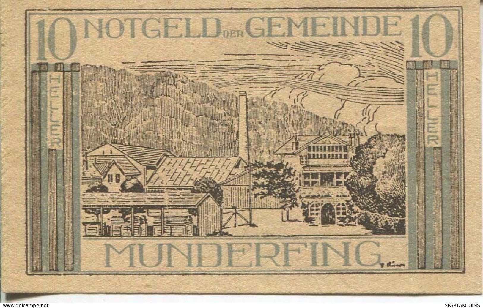 10 HELLER 1920 Stadt MUNDERFING Oberösterreich Österreich Notgeld Papiergeld Banknote #PL794 - [11] Local Banknote Issues