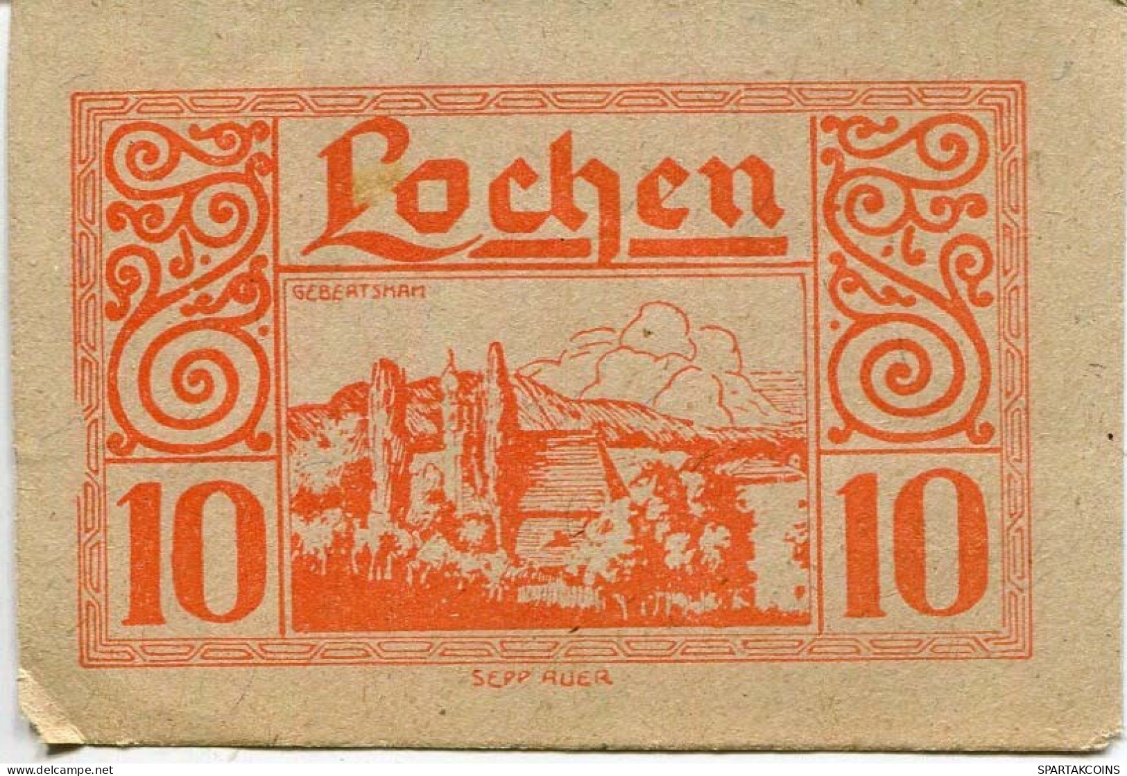 10 HELLER 1920 Stadt LOCHEN Oberösterreich Österreich Notgeld Papiergeld Banknote #PL714 - [11] Local Banknote Issues