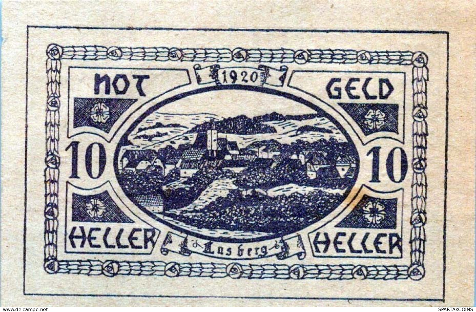 10 HELLER 1920 Stadt LASBERG Oberösterreich Österreich Notgeld Banknote #PD760 - [11] Local Banknote Issues