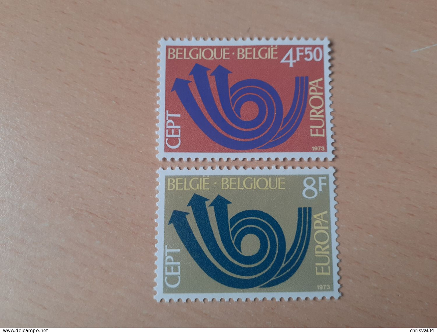 TIMBRES   BELGIQUE   EUROPA   1973   N  1661  / 1662   COTE  3,50  EUROS   NEUFS  LUXE** - 1973