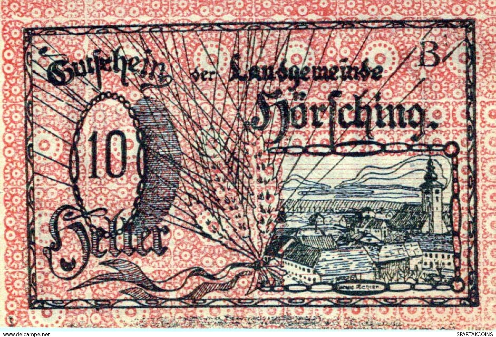 10 HELLER 1920 Stadt HoRSCHING Oberösterreich Österreich Notgeld Banknote #PD750 - [11] Lokale Uitgaven