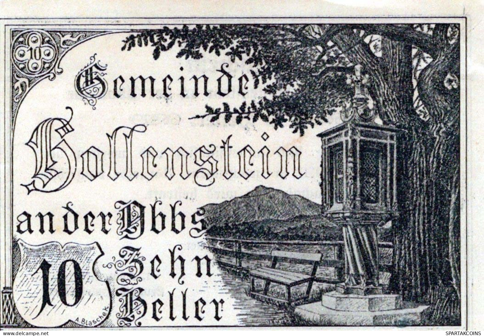 10 HELLER 1920 Stadt HOLLENSTEIN AN DER YBBS Niedrigeren Österreich Notgeld Papiergeld Banknote #PG857 - Lokale Ausgaben