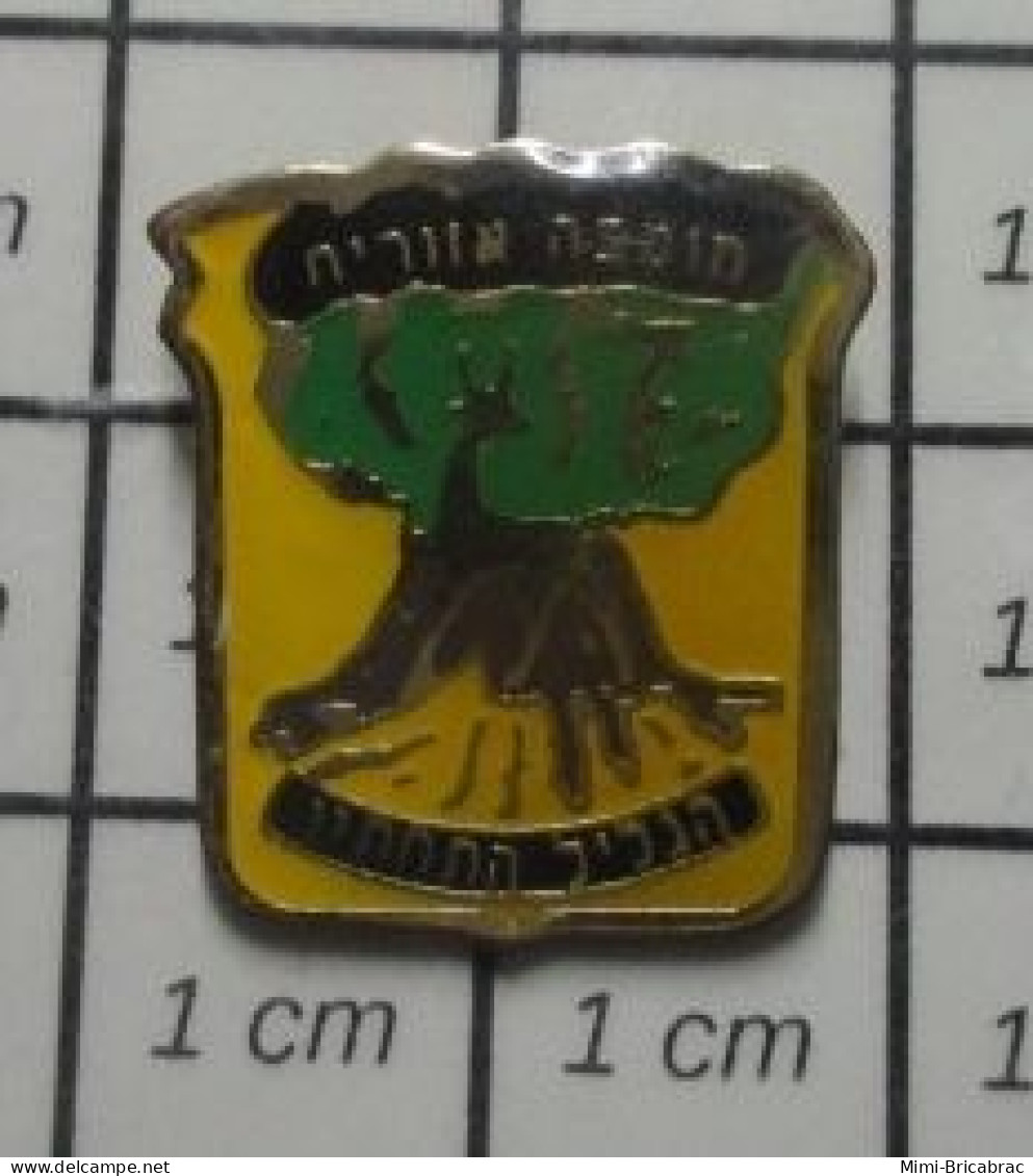 3517 Pin's Pins / Beau Et Rare / AUTRES / ARBRE VERT ET TEXTE EN HEBREU ? - Andere & Zonder Classificatie