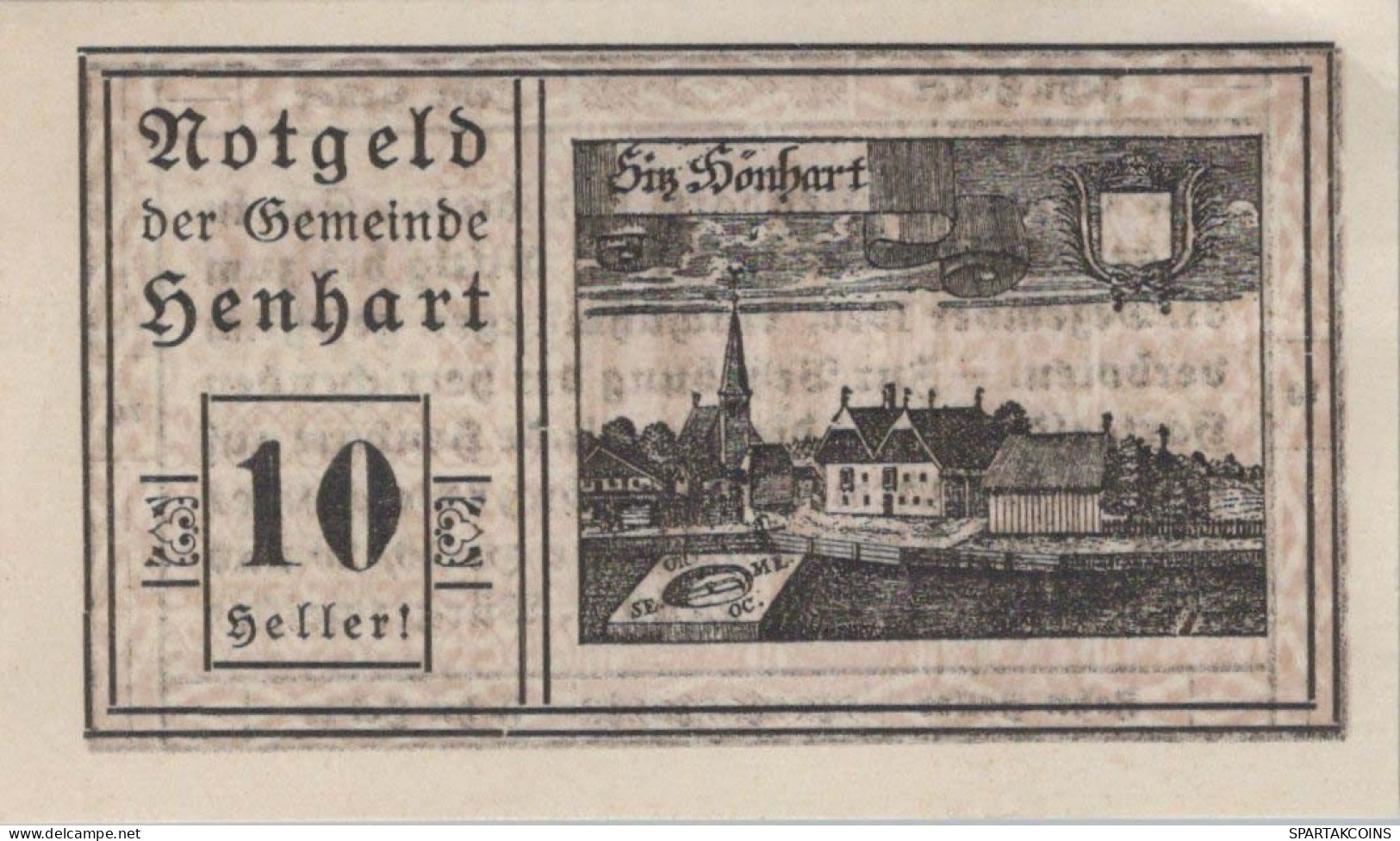 10 HELLER 1920 Stadt HENHART Oberösterreich Österreich Notgeld Banknote #PD601 - [11] Emissioni Locali