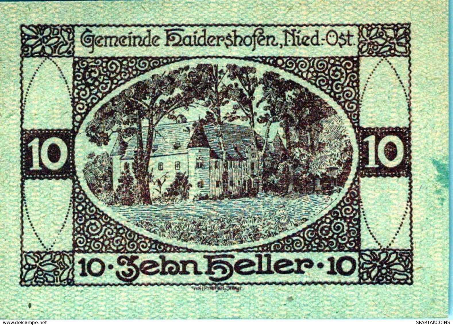 10 HELLER 1920 Stadt HAIDERSHOFEN Niedrigeren Österreich UNC Österreich Notgeld #PH478 - Lokale Ausgaben