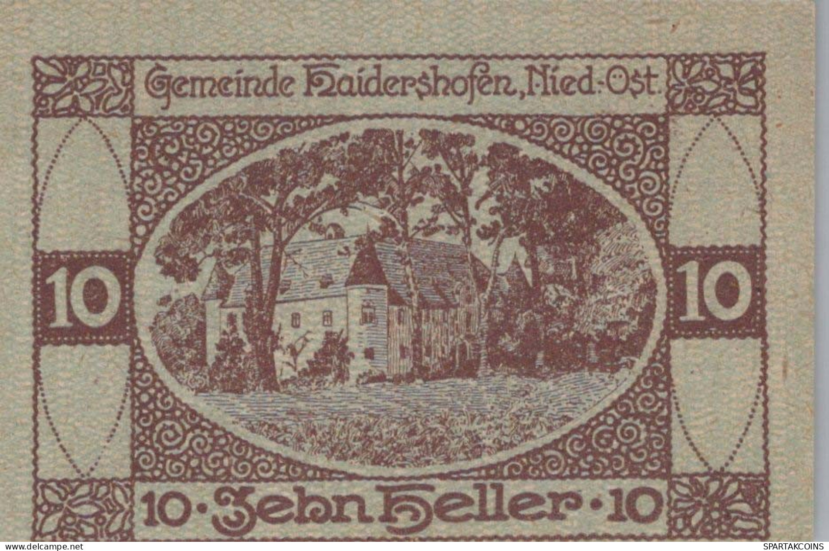 10 HELLER 1920 Stadt HAIDERSHOFEN Niedrigeren Österreich Notgeld #PD578 - [11] Lokale Uitgaven