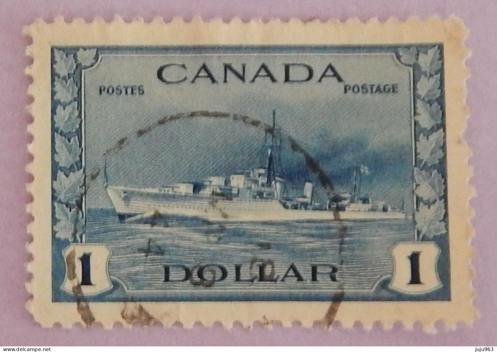 CANADA YT 218 OBLITÉRÉ "DESTROYER IROQUOIS" ANNÉES 1943/1948 - Used Stamps