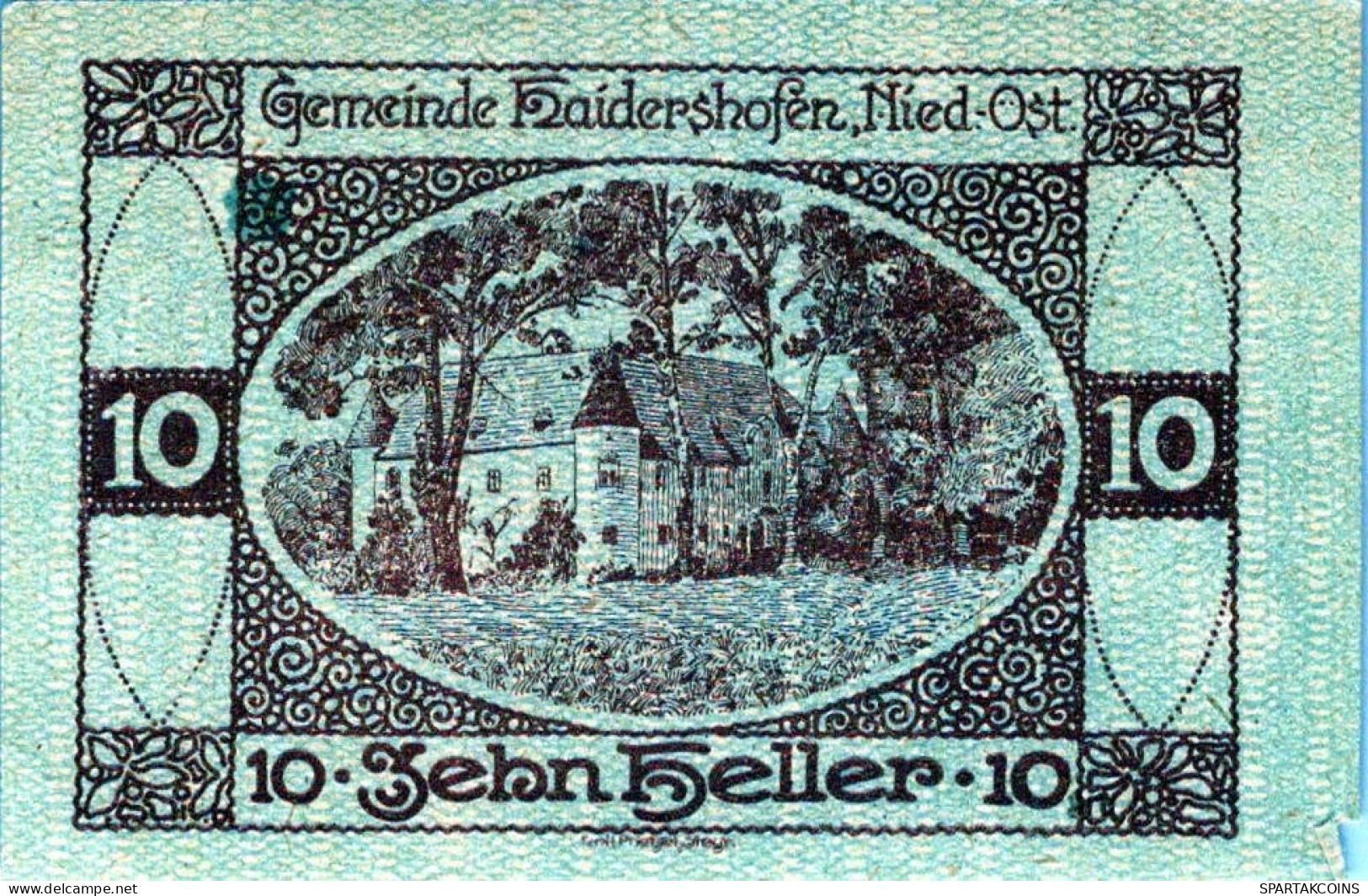 10 HELLER 1920 Stadt HAIDERSHOFEN Niedrigeren Österreich Notgeld #PD619 - [11] Emissioni Locali