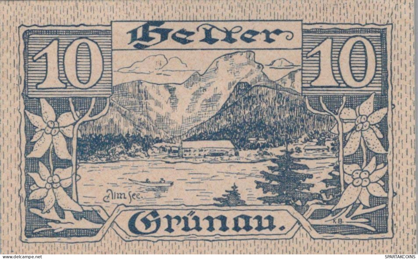 10 HELLER 1920 Stadt GRÜNAU Oberösterreich Österreich Notgeld Papiergeld Banknote #PG507 - [11] Local Banknote Issues