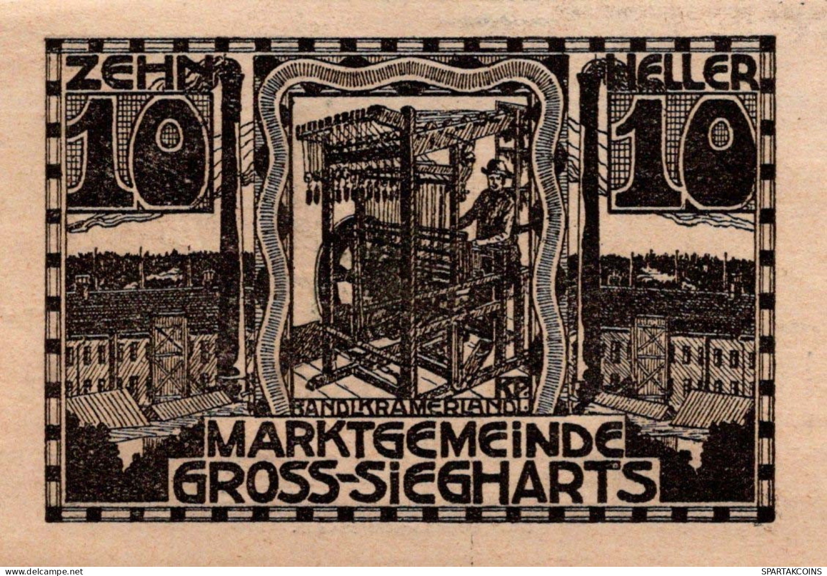 10 HELLER 1920 Stadt GROSS-SIEGHARTS Niedrigeren Österreich Notgeld #PF021 - [11] Local Banknote Issues