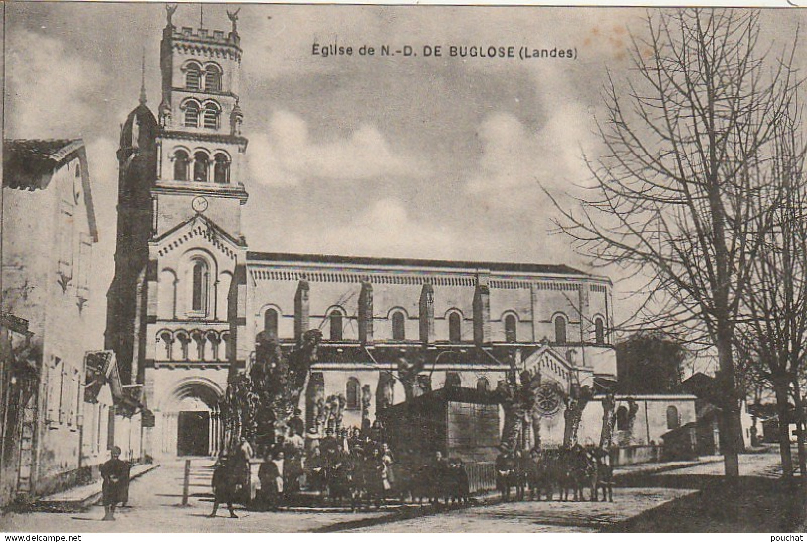 DE 24 -(40) EGLISE DE NOTRE DAME DE BUGLOSE - ANIMATION - ENFANTS  -  2 SCANS - Autres & Non Classés