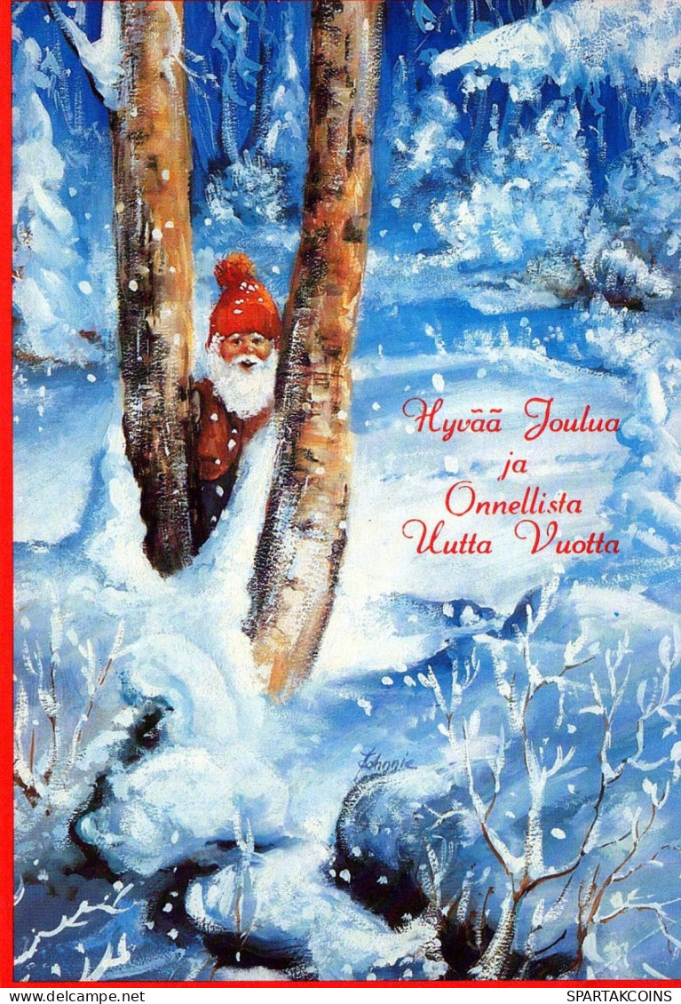 PAPÁ NOEL Feliz Año Navidad Vintage Tarjeta Postal CPSM #PAU597.ES - Santa Claus