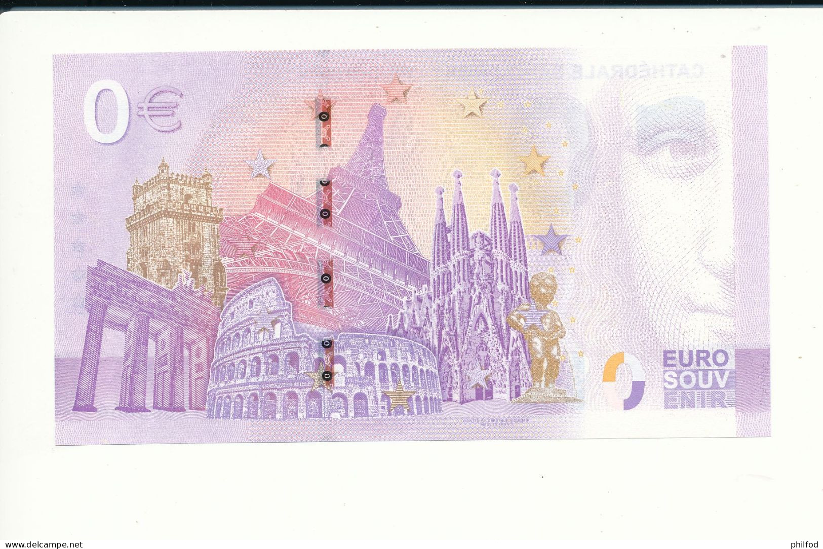 Billet Touristique 0 Euro - CATHEDRALE SAINT-FRONT - PERIGUEUX - UEYV - 2023-1  N° 2666 - Autres & Non Classés