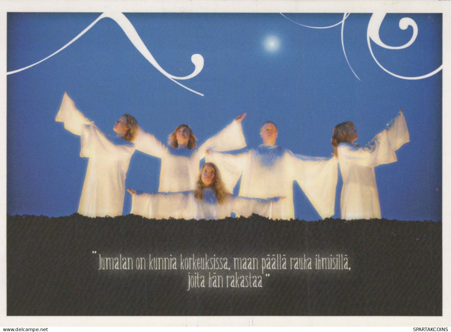 ÁNGEL Feliz Año Navidad Vintage Tarjeta Postal CPSM #PAS758.ES - Angels