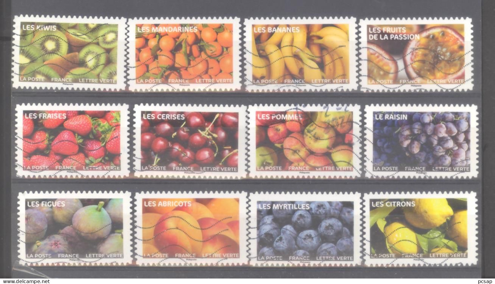 France Autoadhésifs Oblitérés N°2288/2299 (Série Complète : Fruits à Savourer) (lignes Ondulées) - Used Stamps