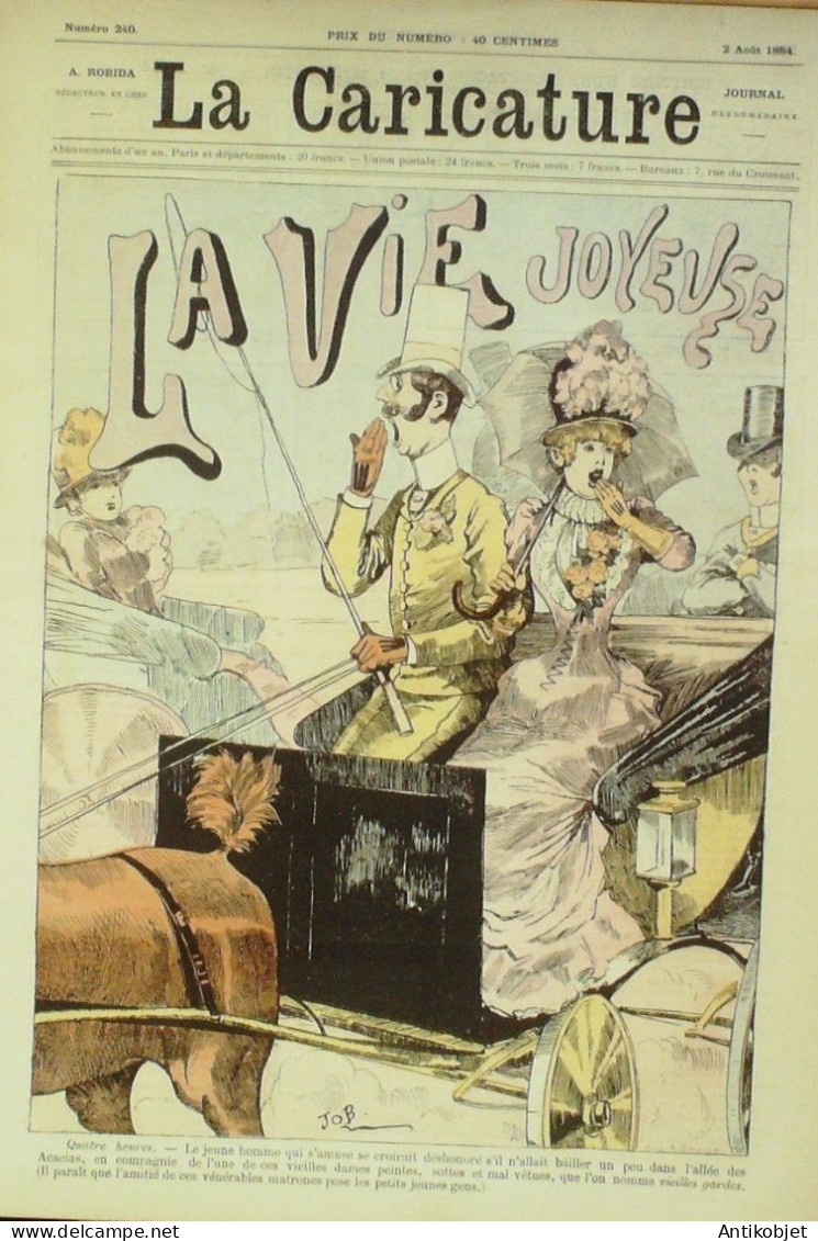 La Caricature 1884 N°240 Vie Joyeuse Job Loys Meissonier Par Luque Trock - Tijdschriften - Voor 1900