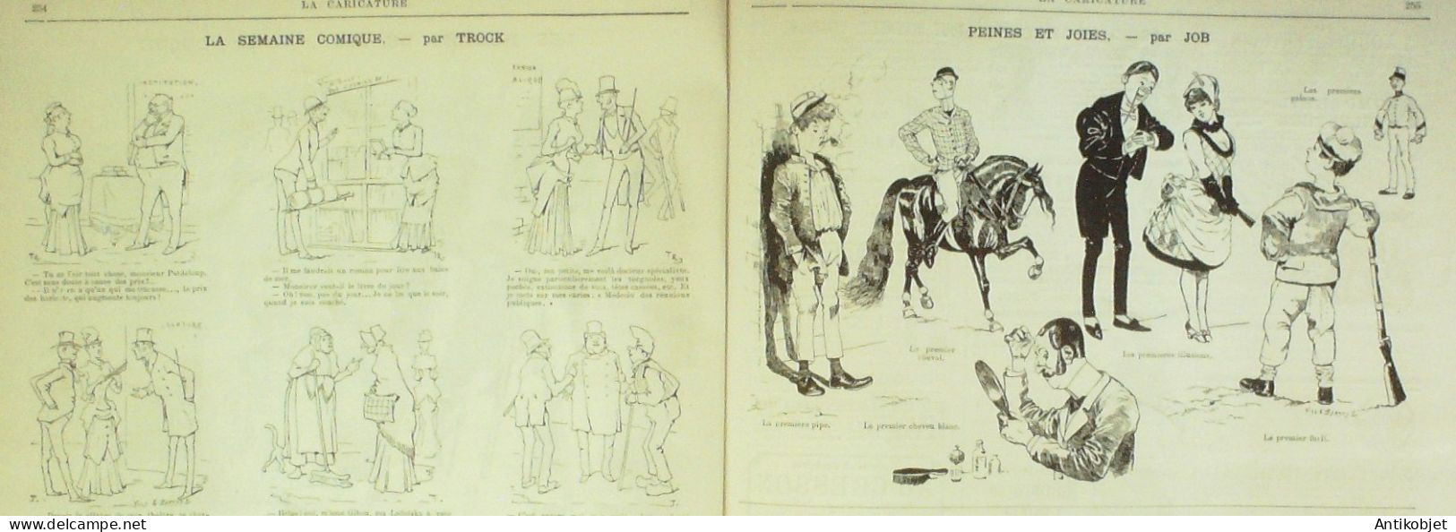 La Caricature 1884 N°240 Vie Joyeuse Job Loys Meissonier Par Luque Trock - Tijdschriften - Voor 1900