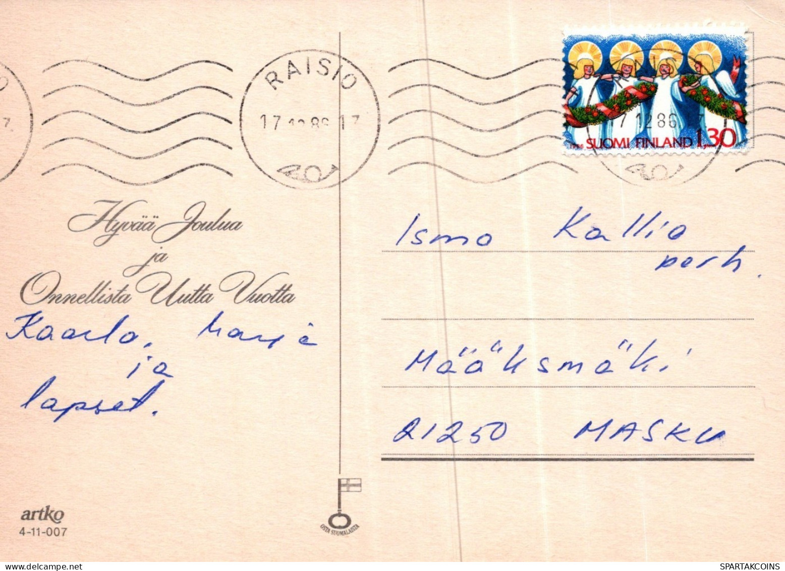 PAPÁ NOEL NAVIDAD Fiesta Vintage Tarjeta Postal CPSM #PAK907.ES - Santa Claus