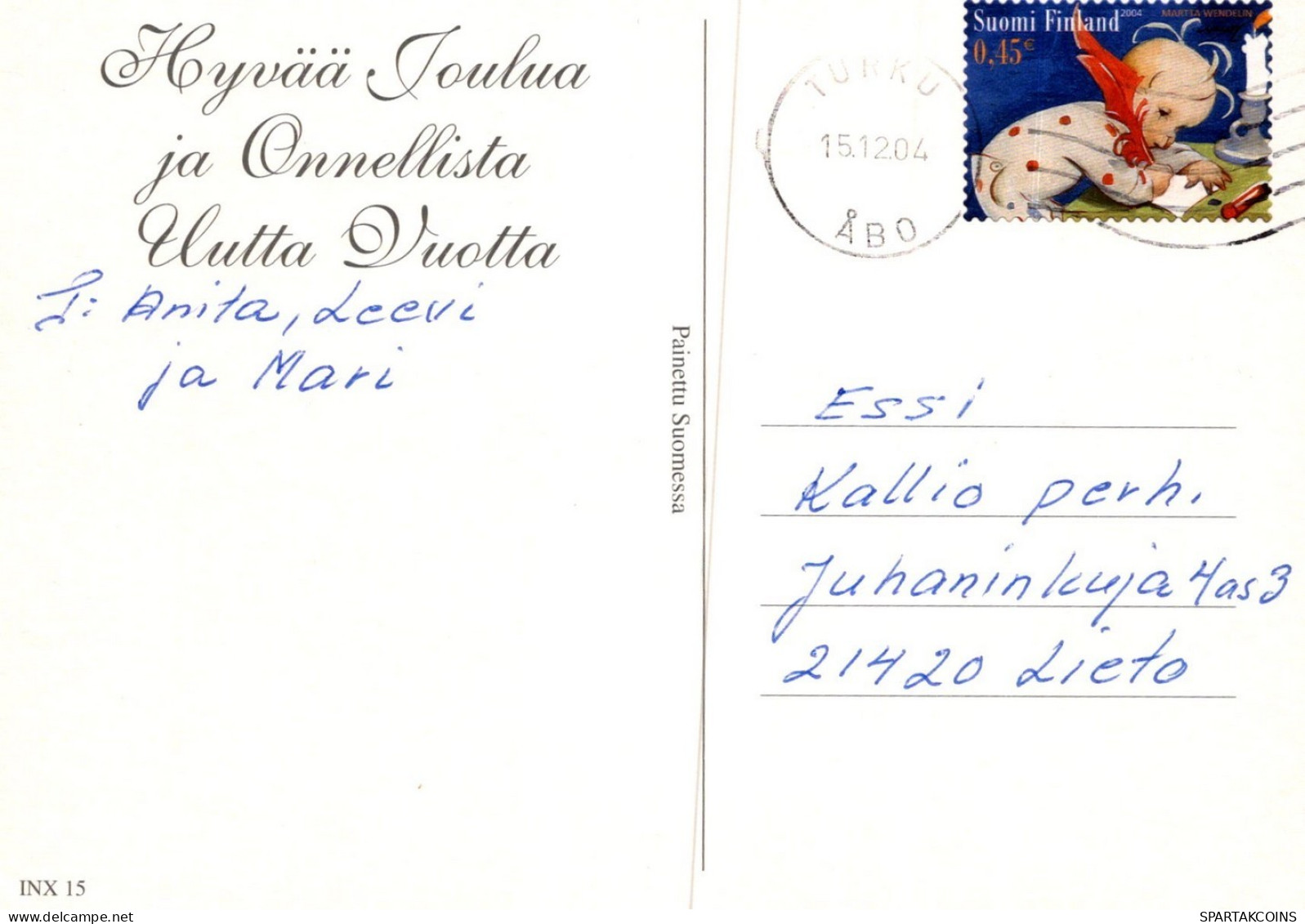 PAPÁ NOEL NAVIDAD Fiesta Vintage Tarjeta Postal CPSM #PAK698.ES - Santa Claus