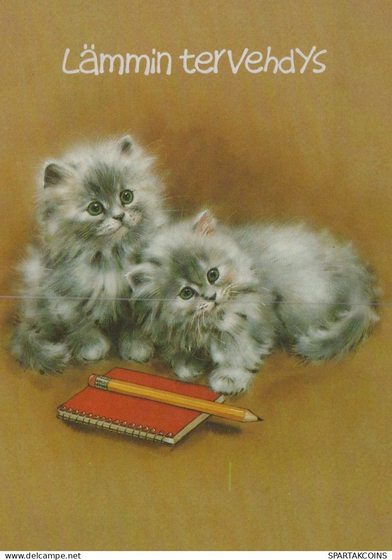 GATO GATITO Animales Vintage Tarjeta Postal CPSM #PAM290.ES - Cats