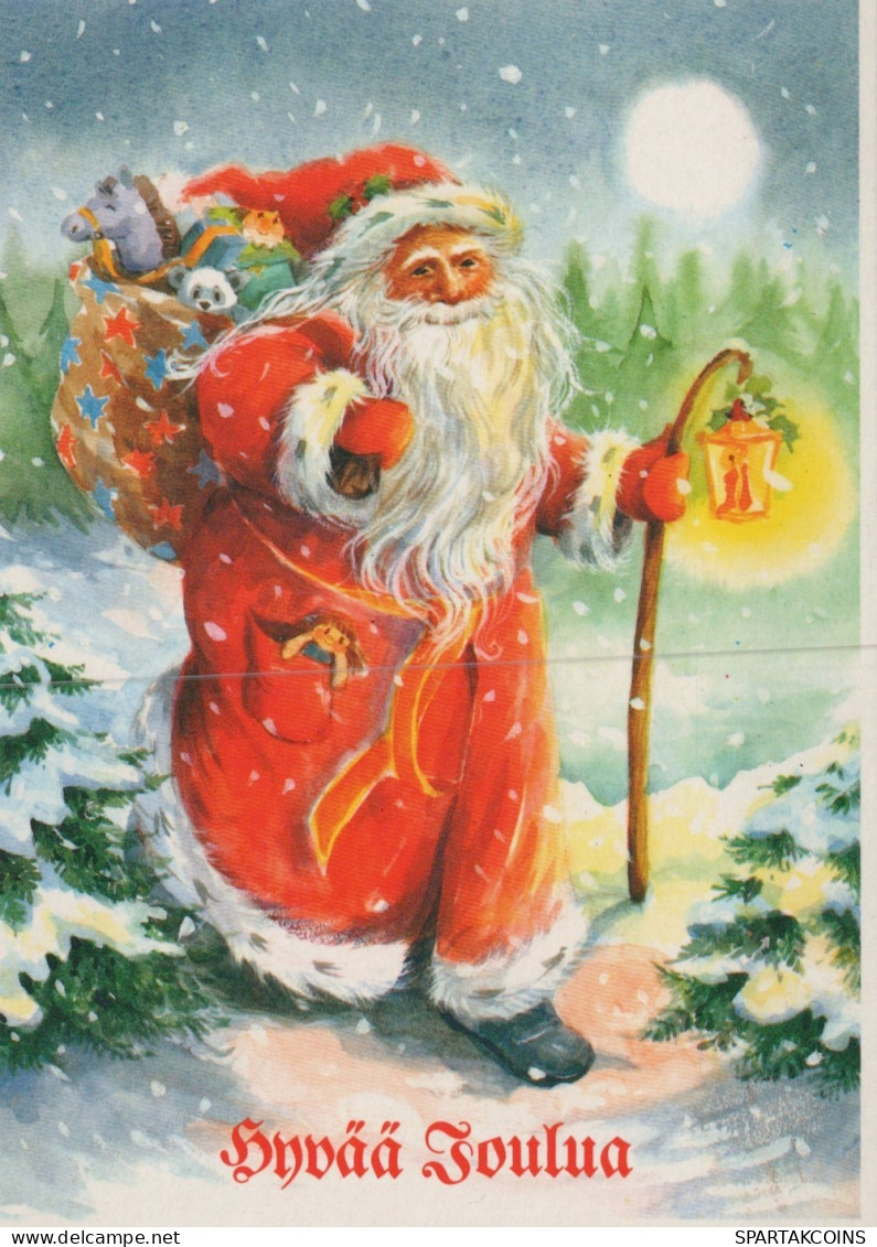 PAPÁ NOEL NAVIDAD Fiesta Vintage Tarjeta Postal CPSM #PAK831.ES - Santa Claus