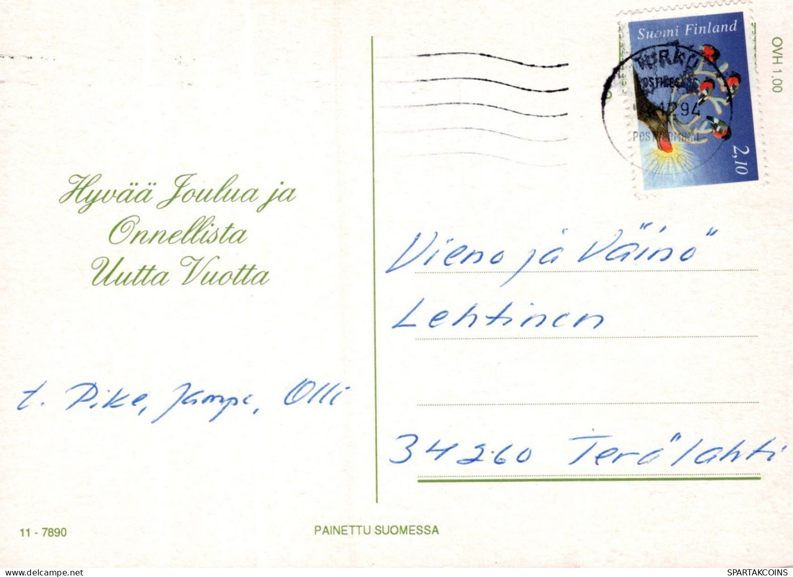 PAPÁ NOEL NAVIDAD Fiesta Vintage Tarjeta Postal CPSM #PAJ862.ES - Santa Claus