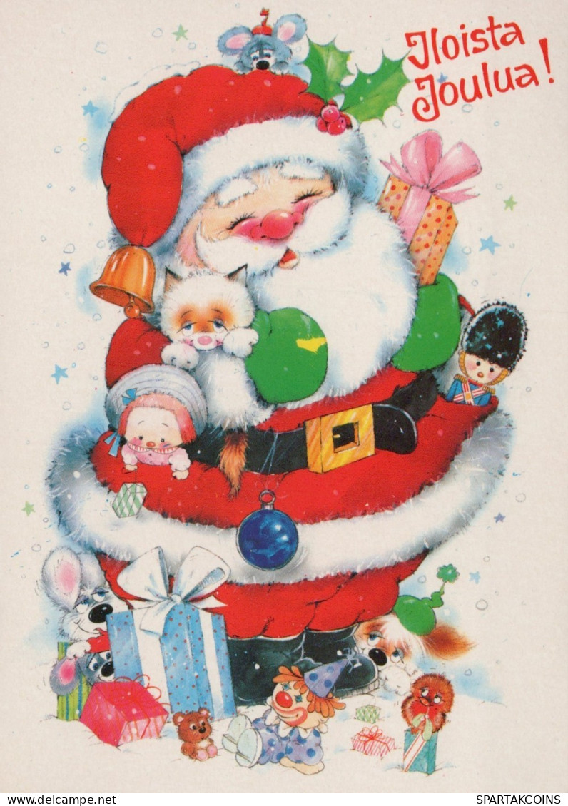 PAPÁ NOEL NAVIDAD Fiesta Vintage Tarjeta Postal CPSM #PAK214.ES - Santa Claus