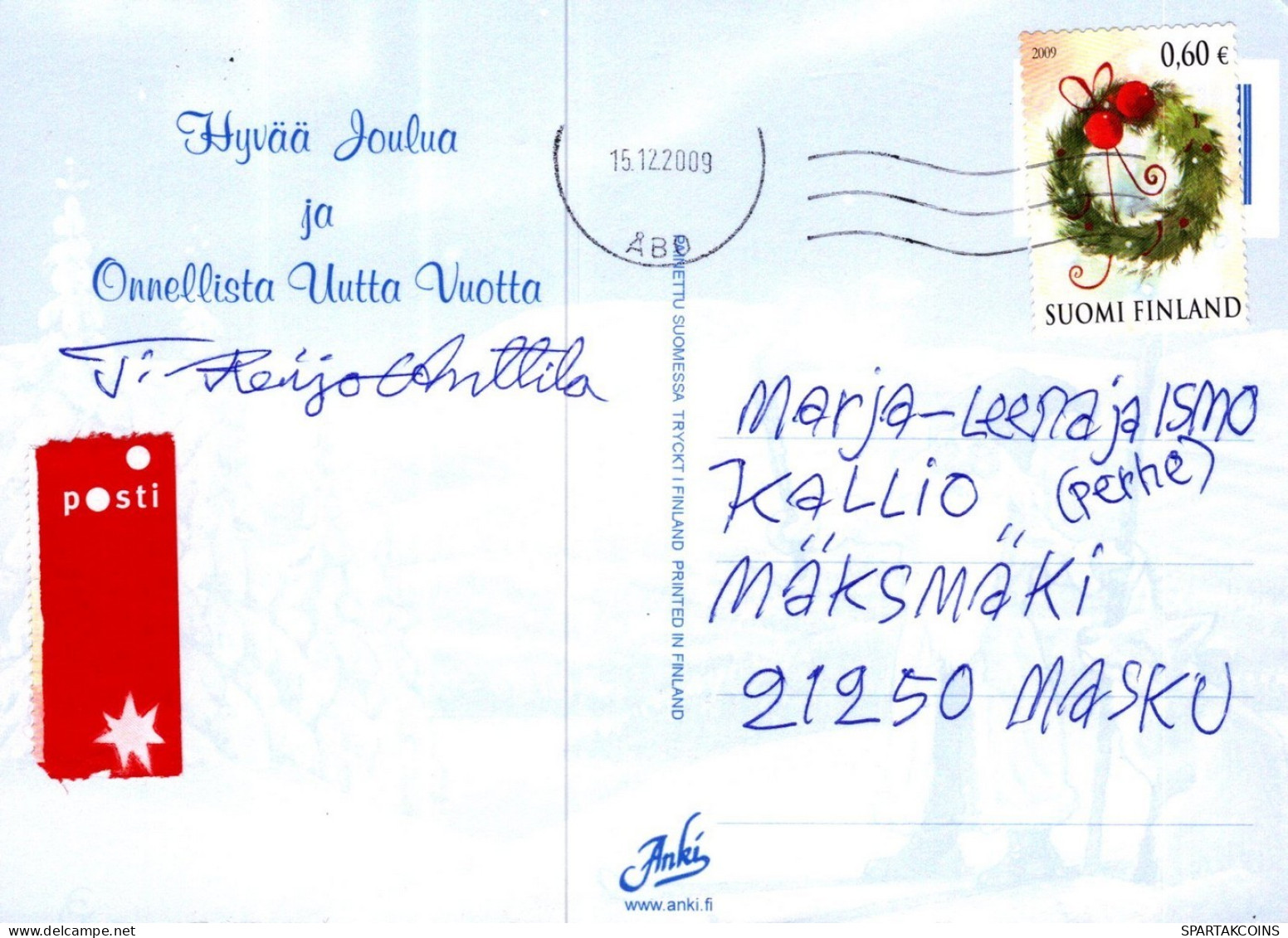 PAPÁ NOEL NAVIDAD Fiesta Vintage Tarjeta Postal CPSM #PAK564.ES - Santa Claus