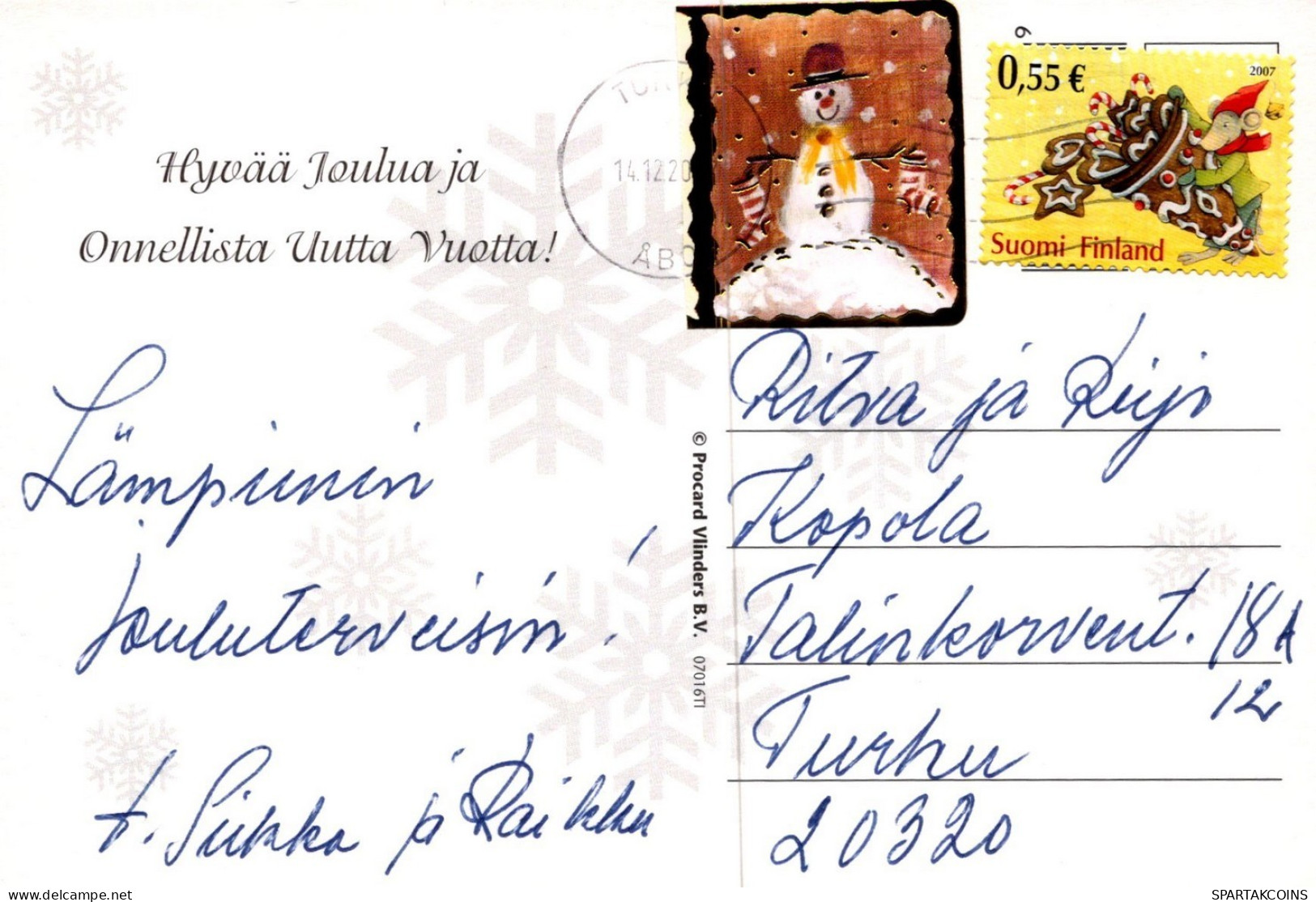 PAPÁ NOEL NAVIDAD Fiesta Vintage Tarjeta Postal CPSM #PAK147.ES - Santa Claus