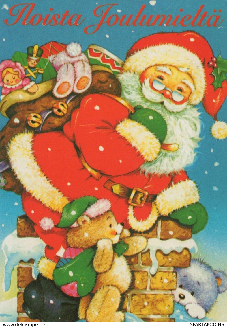 PAPÁ NOEL NAVIDAD Fiesta Vintage Tarjeta Postal CPSM #PAJ724.ES - Santa Claus