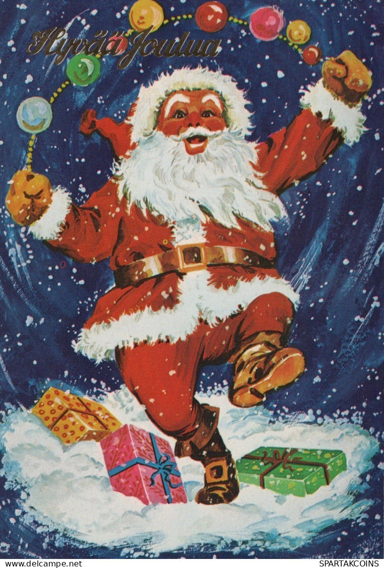 PAPÁ NOEL NAVIDAD Fiesta Vintage Tarjeta Postal CPSM #PAJ587.ES - Santa Claus