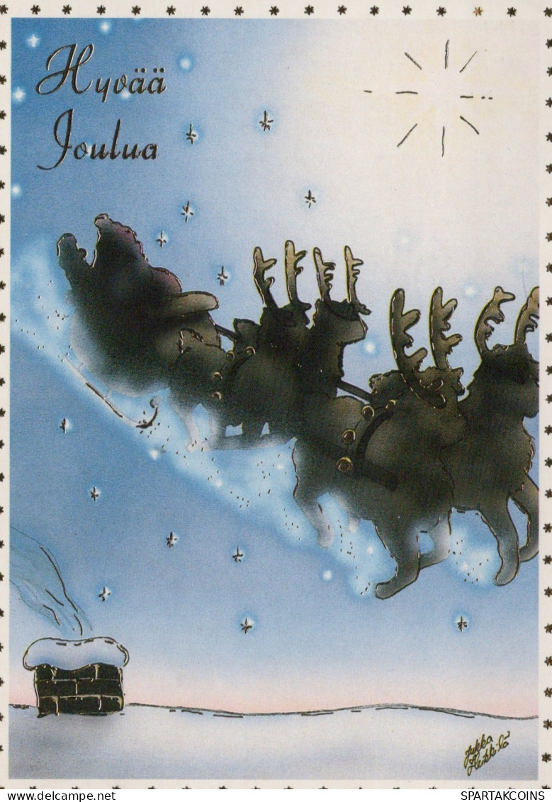 PAPÁ NOEL NAVIDAD Fiesta Vintage Tarjeta Postal CPSM #PAJ934.ES - Santa Claus