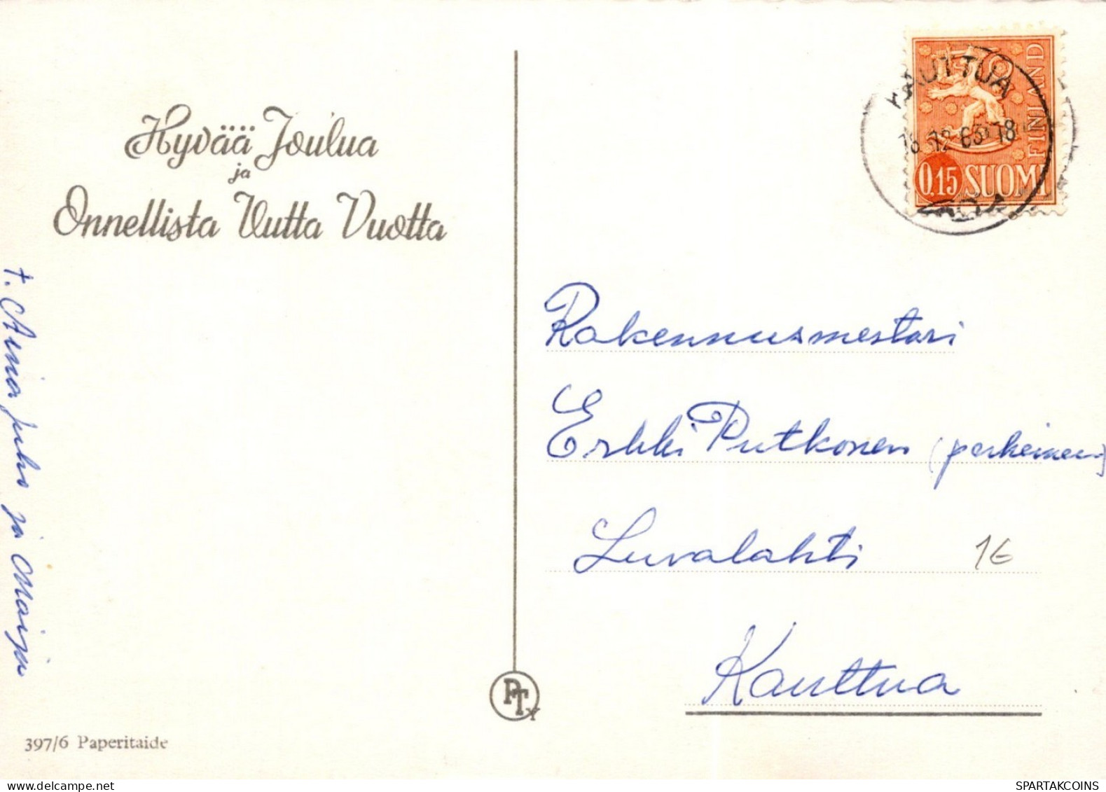 ÁNGEL NAVIDAD Vintage Tarjeta Postal CPSM #PAG996.ES - Anges