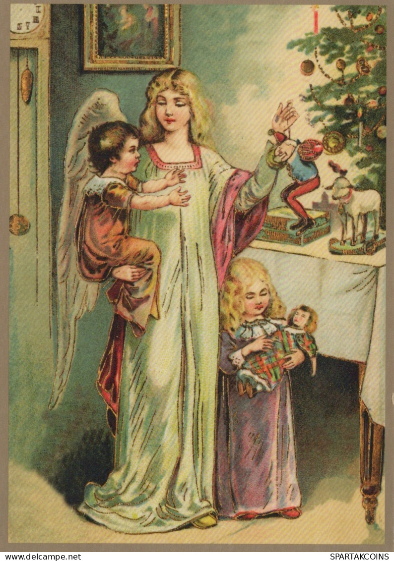 ÁNGEL NAVIDAD Vintage Tarjeta Postal CPSM #PAJ195.ES - Angels