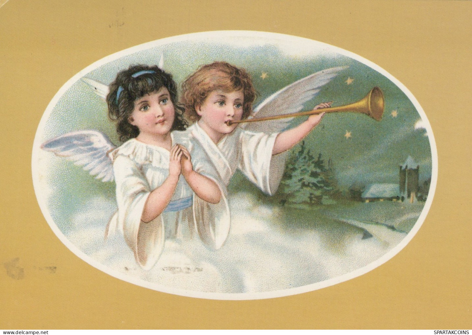 ÁNGEL NAVIDAD Vintage Tarjeta Postal CPSM #PAH057.ES - Angels