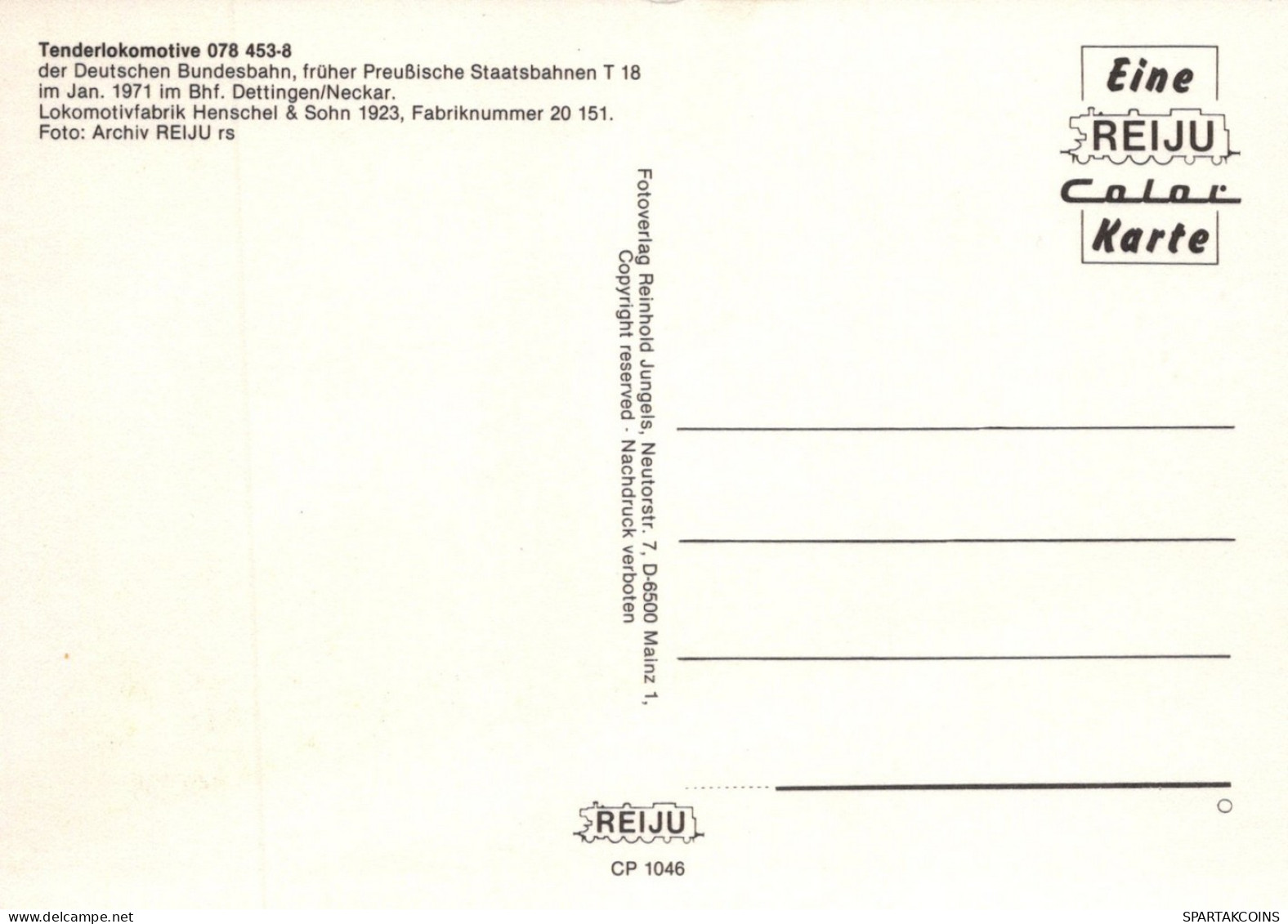 TREN TRANSPORTE Ferroviario Vintage Tarjeta Postal CPSM #PAA998.ES - Trenes