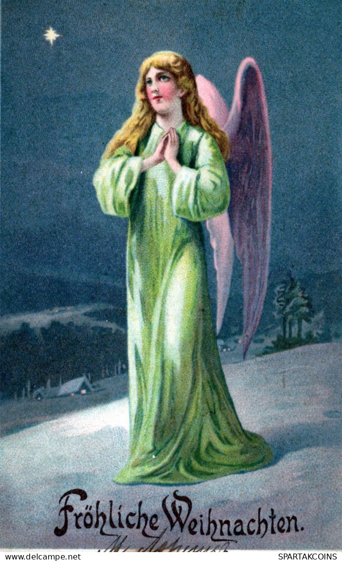 1916 ANGEL CHRISTMAS Holidays Vintage Antique Old Postcard CPA #PAG680.GB - Angels