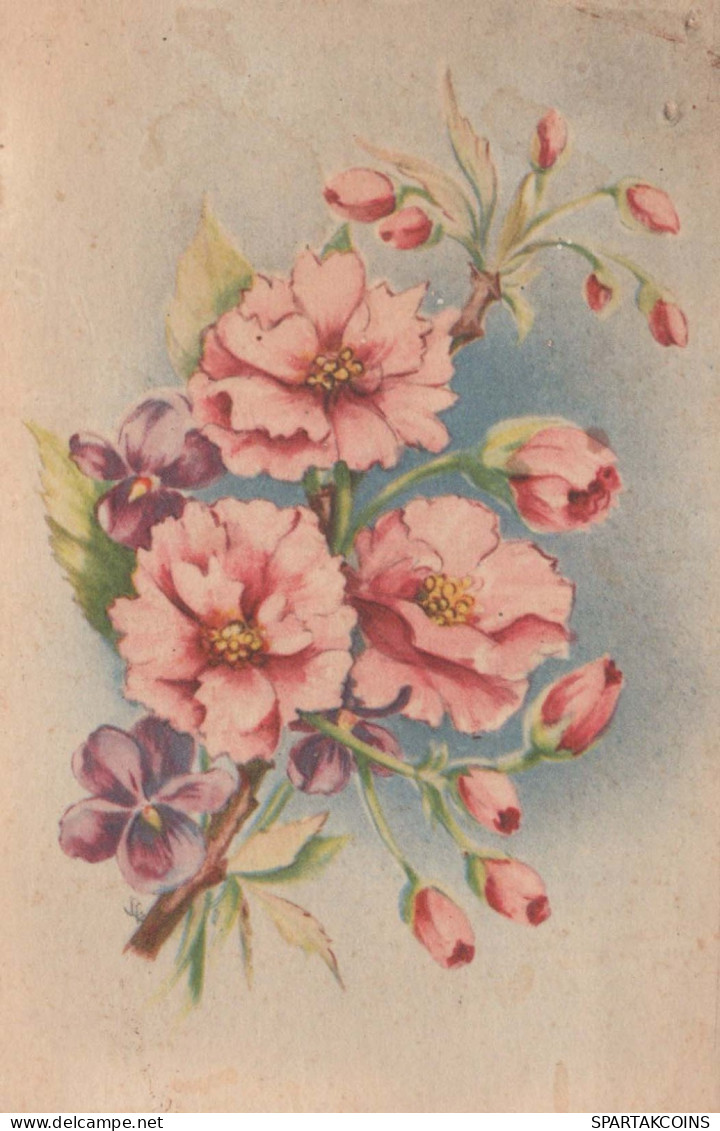 FLOWERS Vintage Postcard CPA #PKE670.GB - Blumen